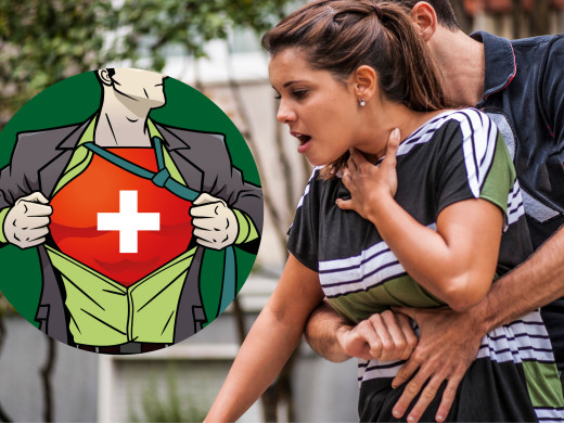 Prvá pomoc pri dusení cudzím telesom u dospelých